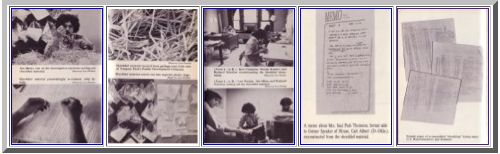 These photos are from the middle of the my investigative book, The Washington Connection. Scroll down for large images. Photos in many newspapers showed that these photos in my book were what the American Embassy Hostages takers used to figure out how to reconstruct the shreds. 